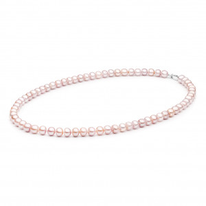 Colier perle naturale roz pudra 50 cm si argint DiAmanti FBL39-G (Argint 925‰ 0,68 g.)